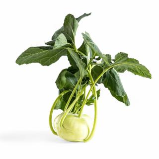 ...Stück Kohlrabi mit Grün