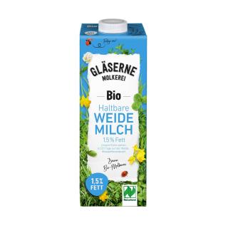 Milch H-Milch, fettarm 1,5% Gläserne