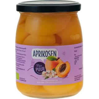 Aprikosen, halbe Frucht, 500g Glas