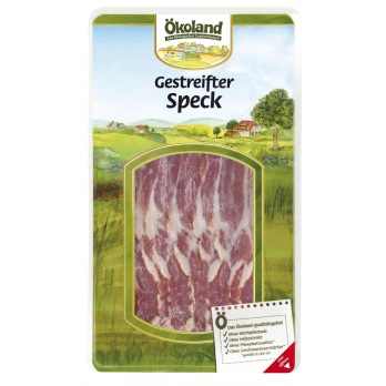 gestreifter Speck geräuchert, 100g