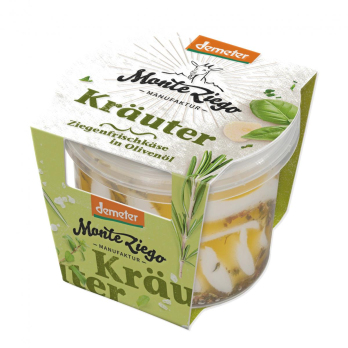 Ziegen Frischkäse in Öl mit Kräutern