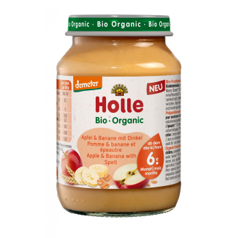 Gläschen Apfel Banane mit Dinkel